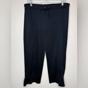 Aspire Black Capri Length Athletic Pants aside Stripe Size Medium